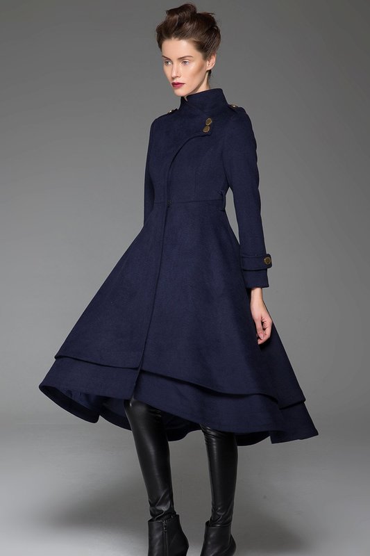 Robe manteau bleu