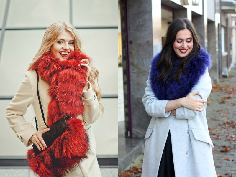 Echarpe en fourrure brillante: looks d'hiver stylés