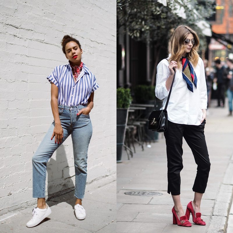 Look élégant pour tous les jours avec un foulard en soie