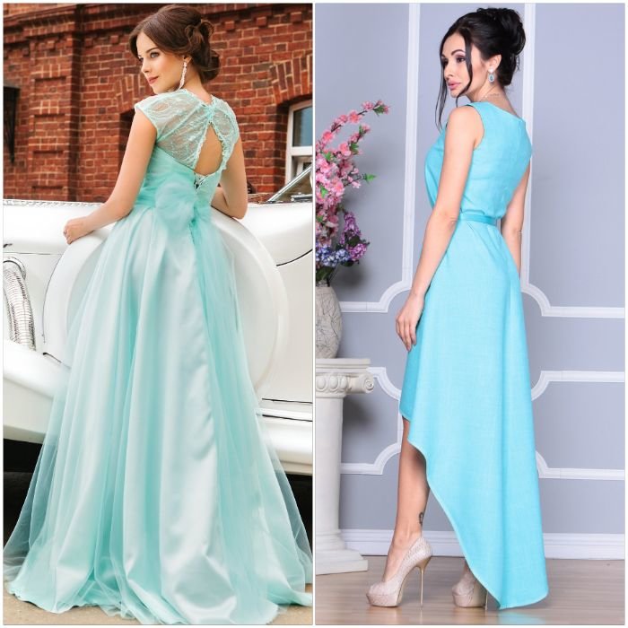 Modèles de robe turquoise