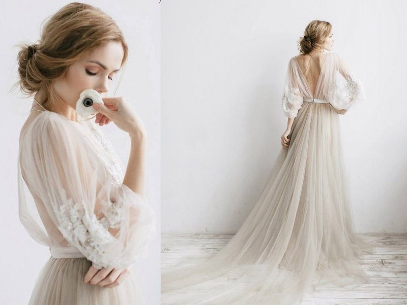 Robe de mariée à manches