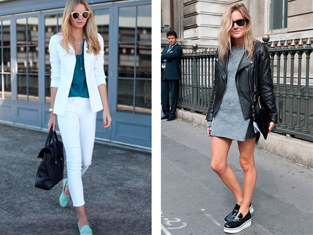 Mocassins avec shorts et pantalons