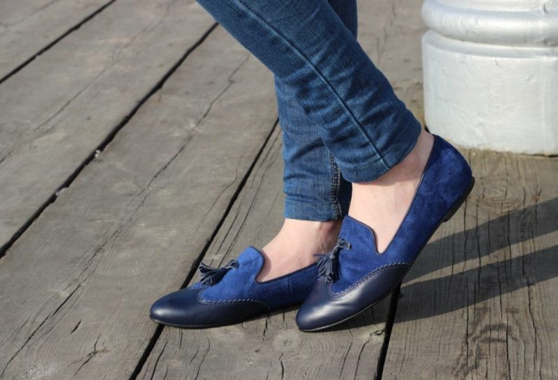 Navy Loafers