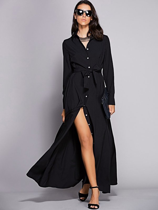 Robe longue noire