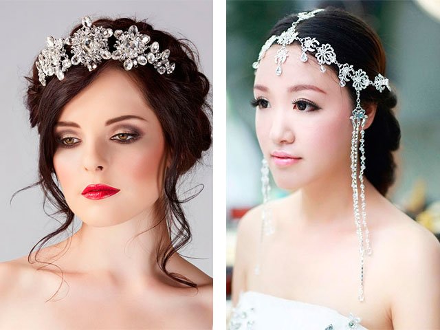 Bruiloft Tiara's met strass steentjes