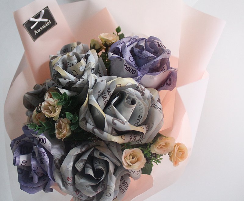 Bouquet d'argent pour la mariée