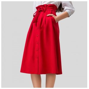 Midi rok rood