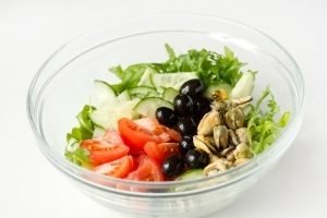 Salade de roquette et moules