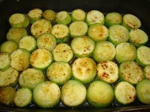 Zucchini cu rosii la cuptor