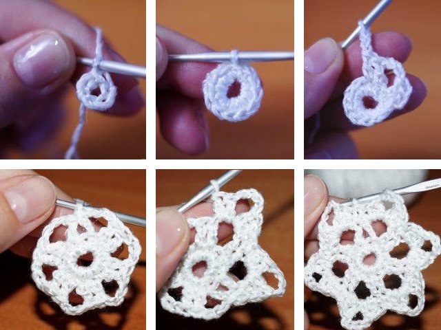 Flocons de neige au crochet