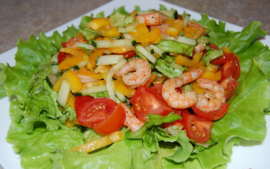 Salade de crevettes légère: recette