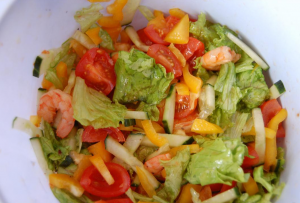 Salade de crevettes légère: recette