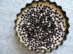 Tarte au fromage cottage et aux raisins de Corinthe