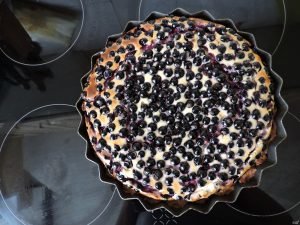 Tarte au fromage cottage et aux raisins de Corinthe