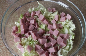 Salade de jambon et chou de Pékin