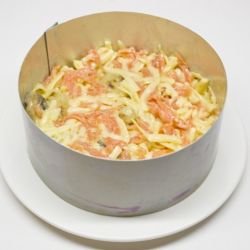 Salade au fromage et à l'ail cuit