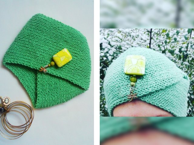 Turban de tricotat cu ace de tricotat: tutoriale foto și video