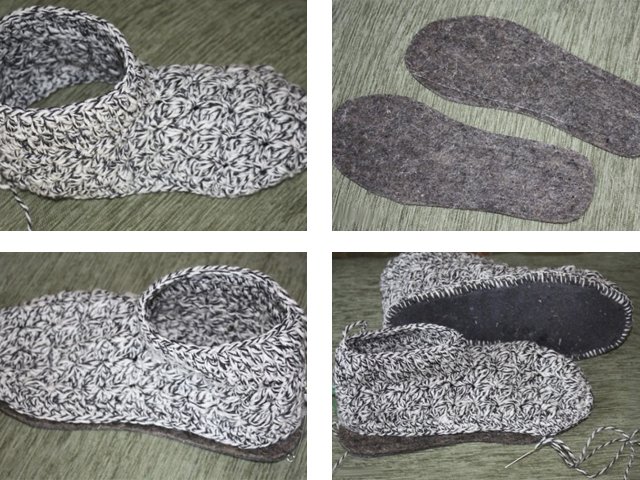 Gehaakte slippers: foto- en video-tutorials voor beginners