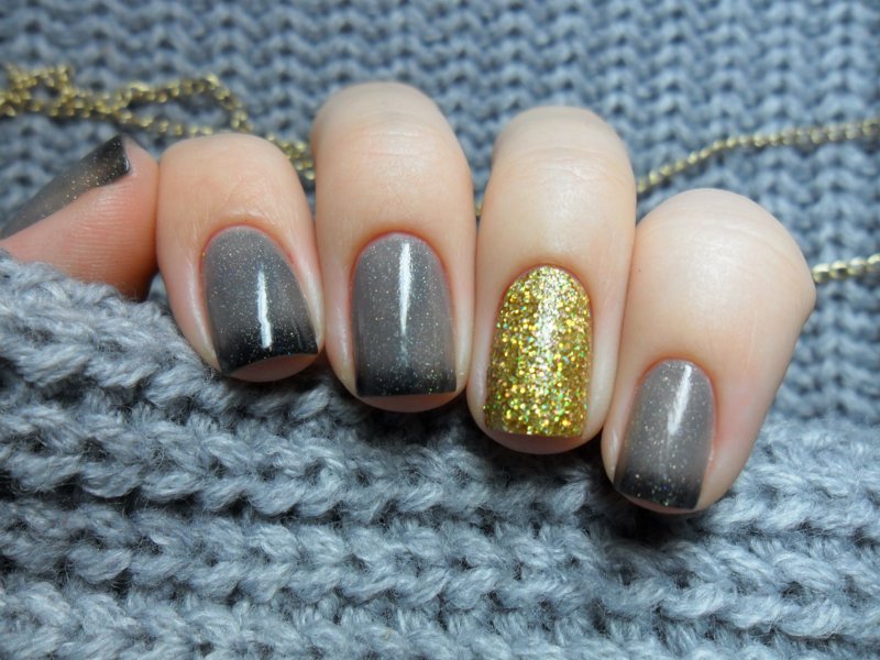 Glitter grijze thermische vernis