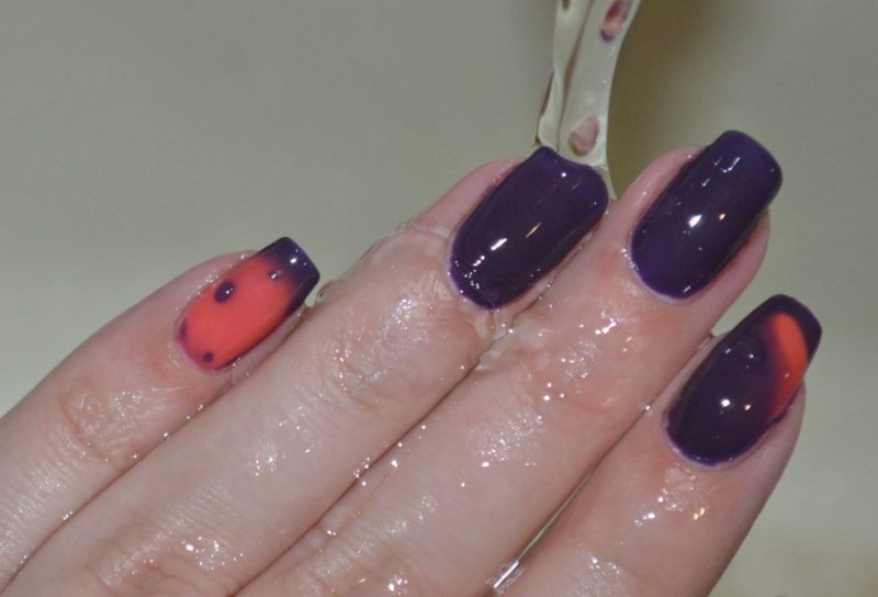 Oranje-violette thermische vernis