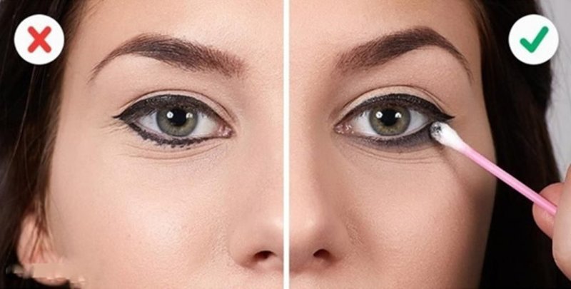 Top erreurs de maquillage avec des flèches