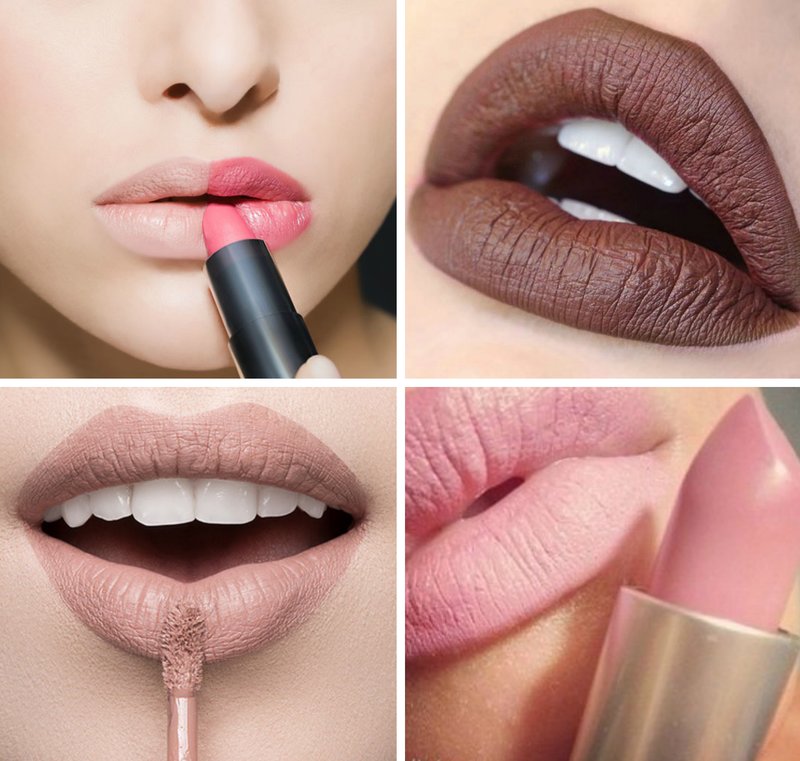 Variaties van matte lippenstift