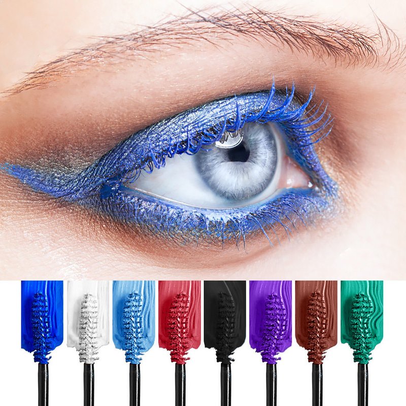 Blauwe Mascara