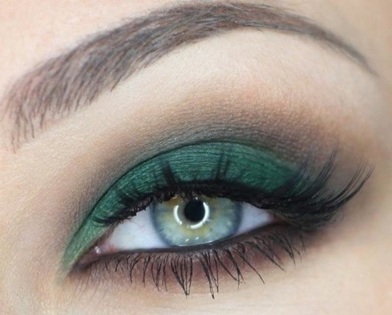 Maquillage marron vert