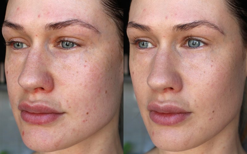 L'effet de peeling prx-t33: photo avant et après la première procédure