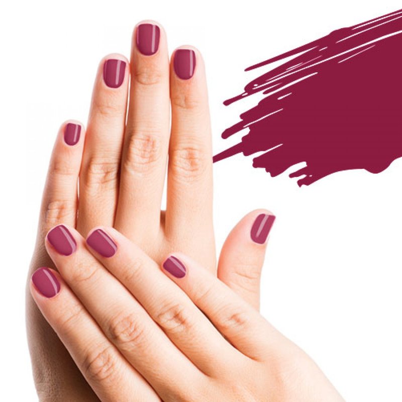 Vernis gel couleur bordeaux violet