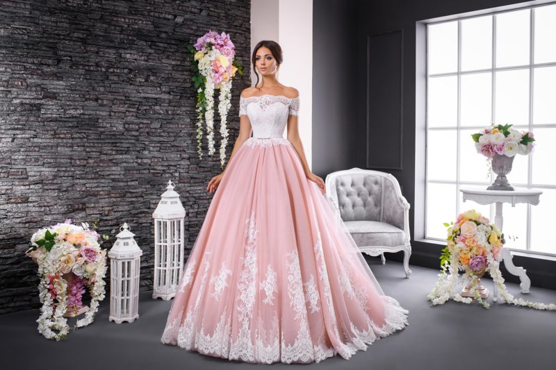 Robe de mariée rose