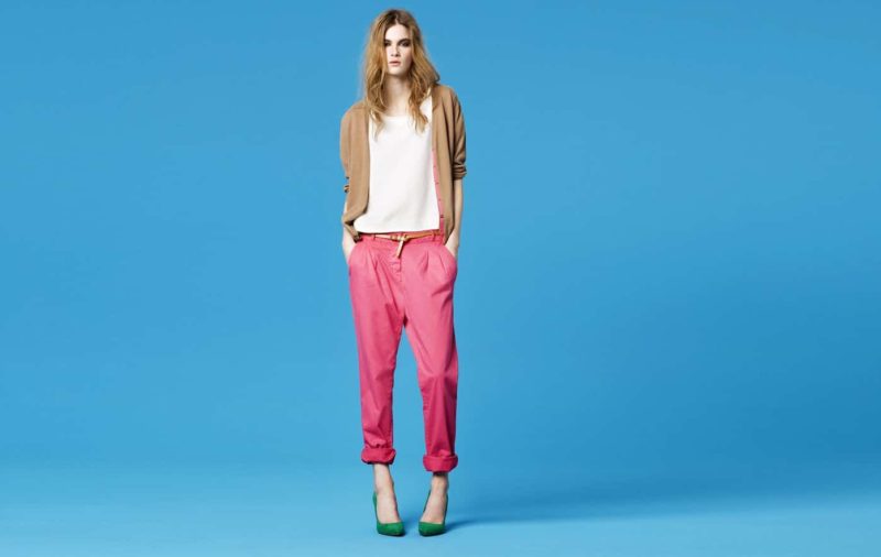 Pantalon banane rose