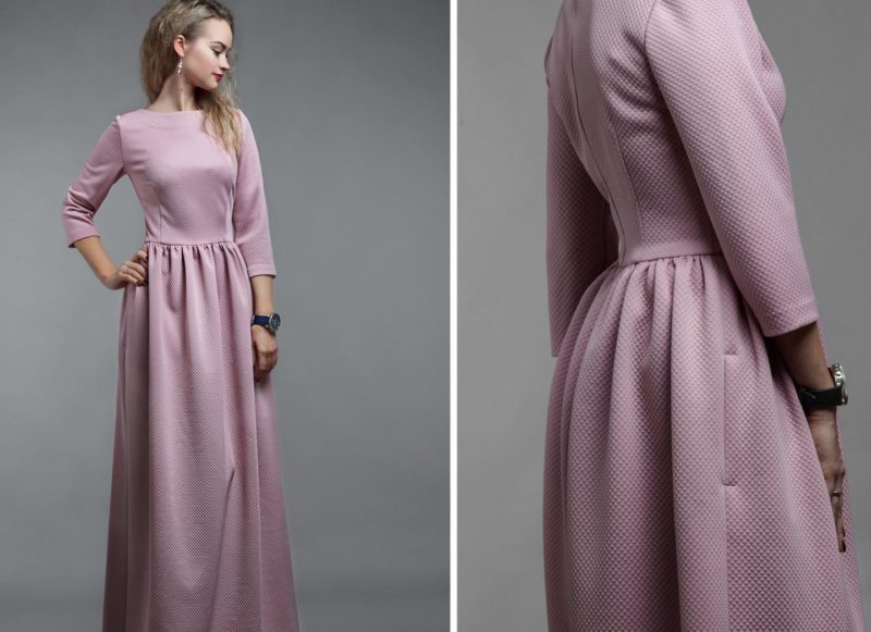 Robe rose à poches