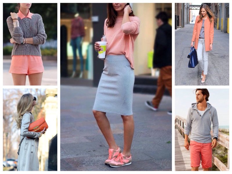 Look tendance avec une couleur corail vibrante.