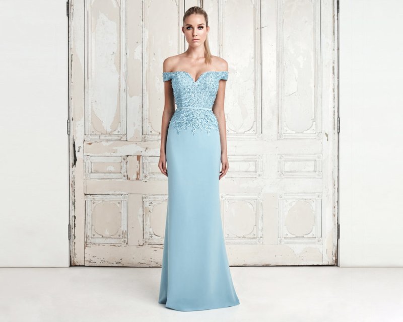 Robe de soirée bleue