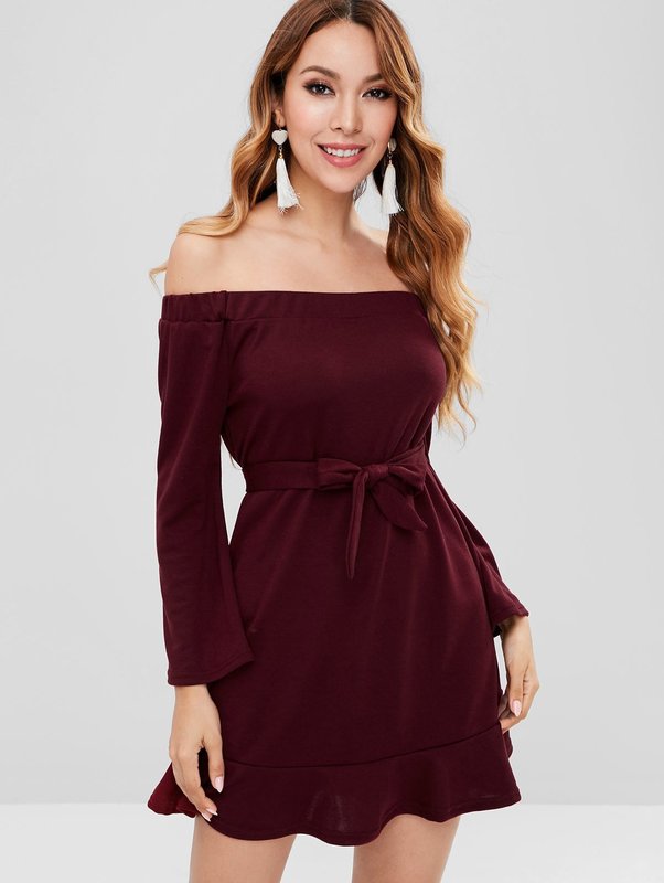 Off shoulder jurk