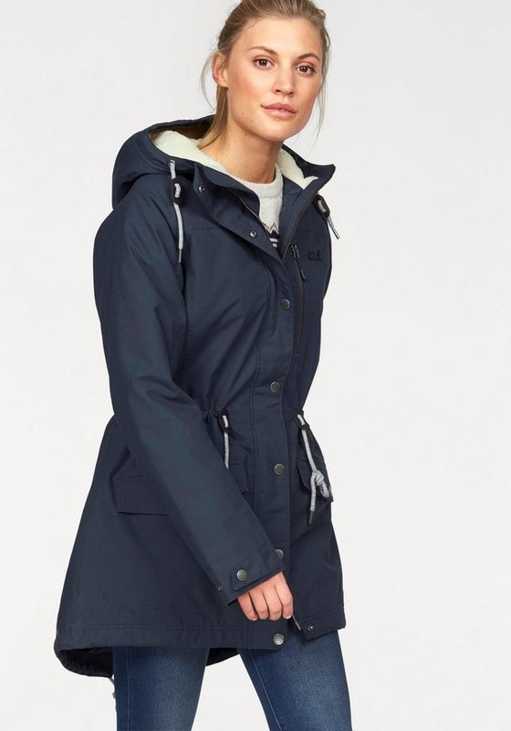 Parka feminina albastra