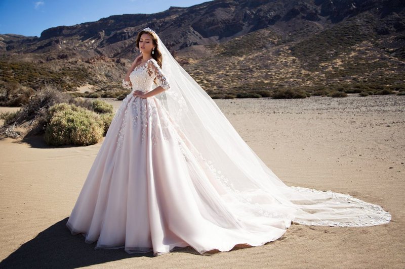 Robe de mariée avec appliques