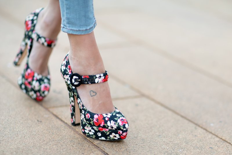 Chaussures à fleurs