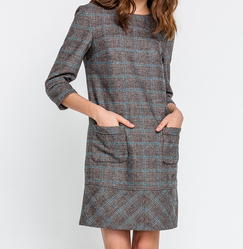 Robe en tweed avec poches