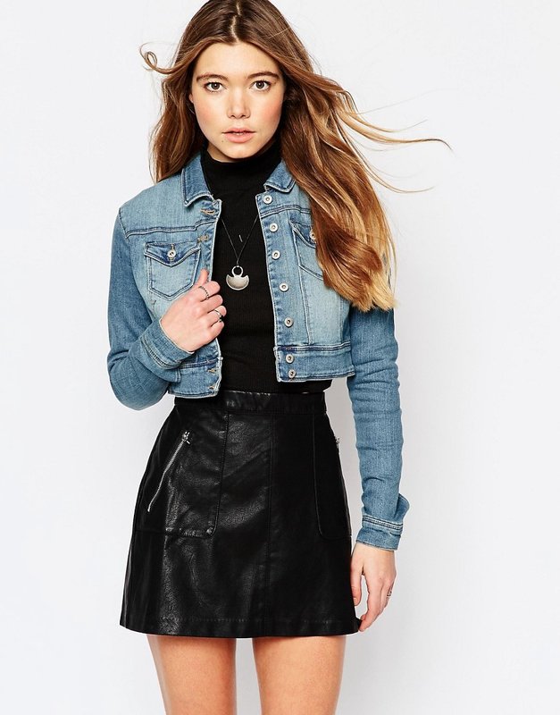 Veste En Jean Cropped