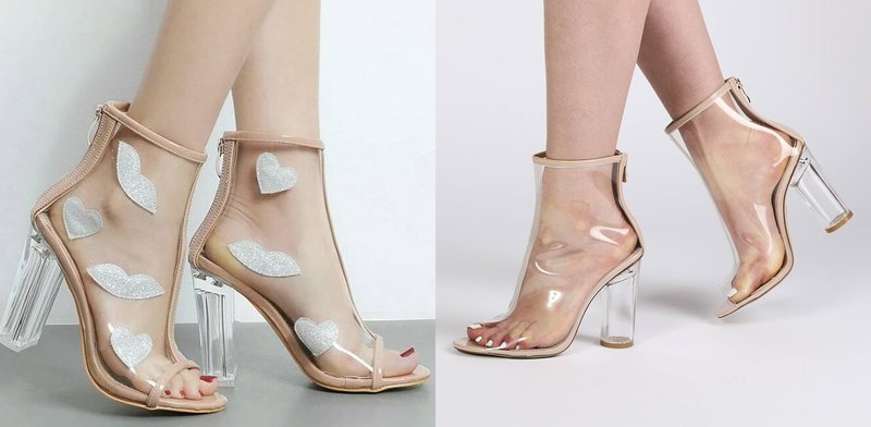 Chaussures transparentes