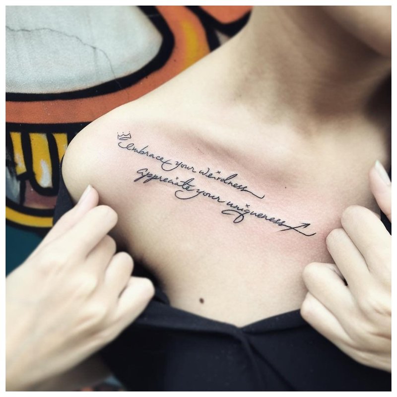 Inscription de tatouage en anglais