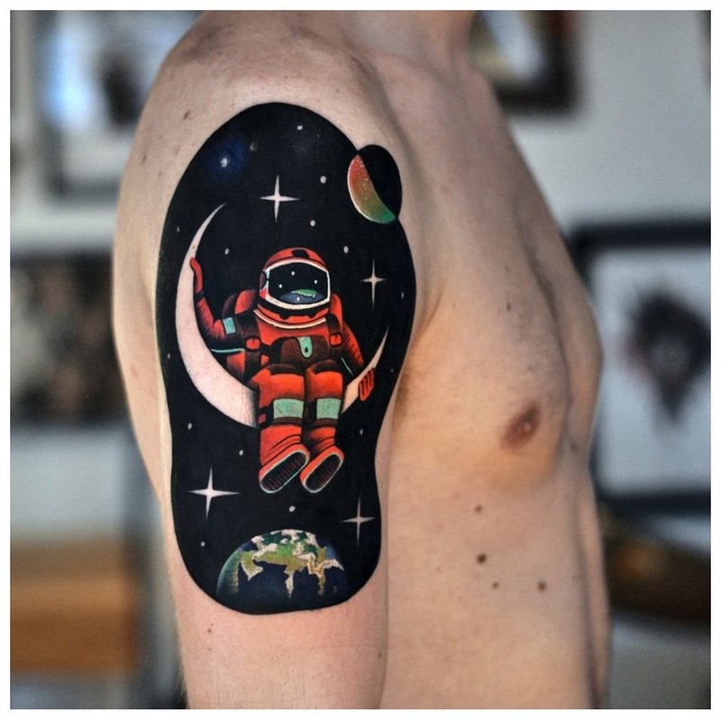 Astronaut in kleur