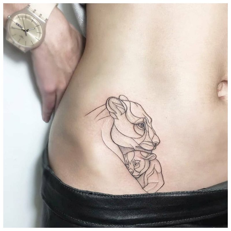 Animal Hip Tattoo