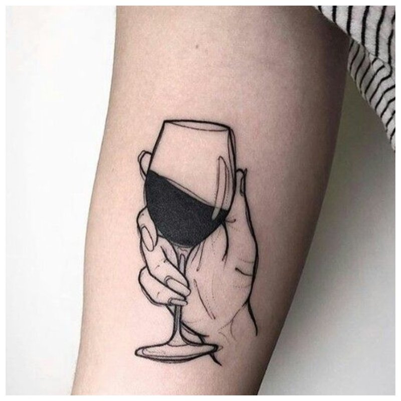 Glas - schets voor tattoo