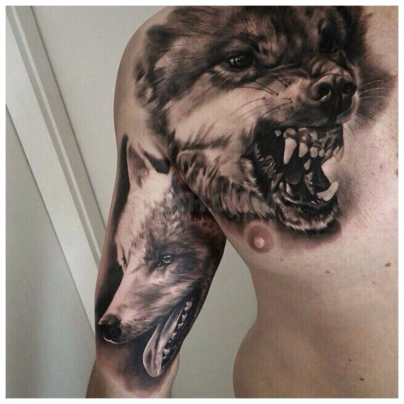 Tatouage de loup