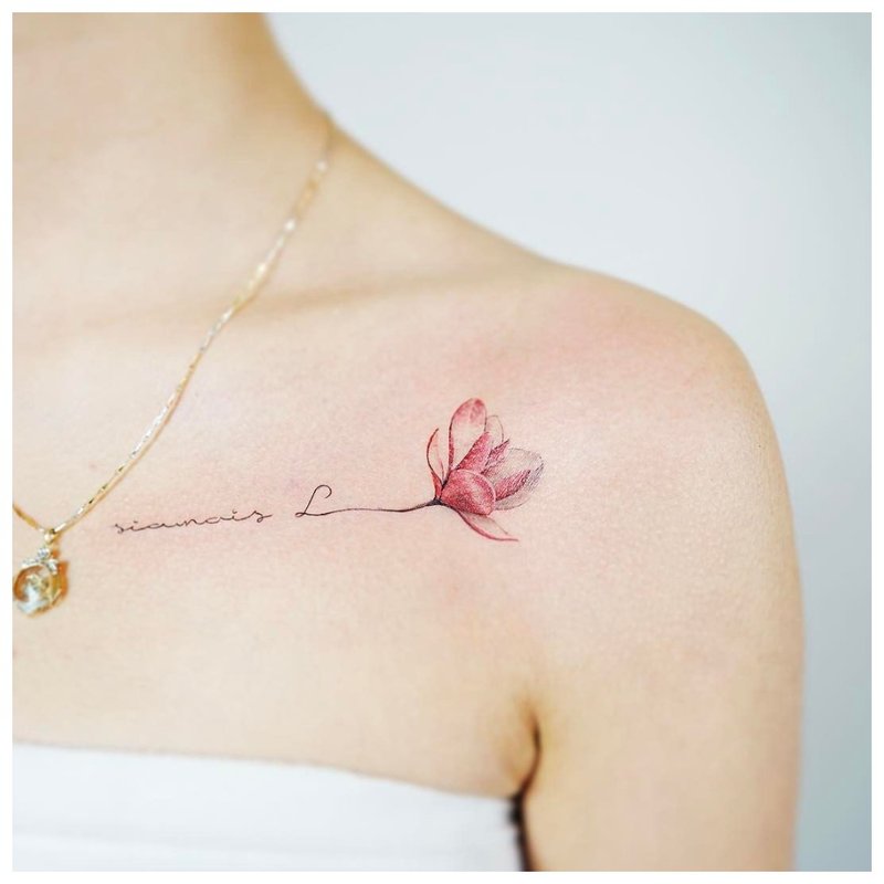 Brin de clavicule couleur tatouage