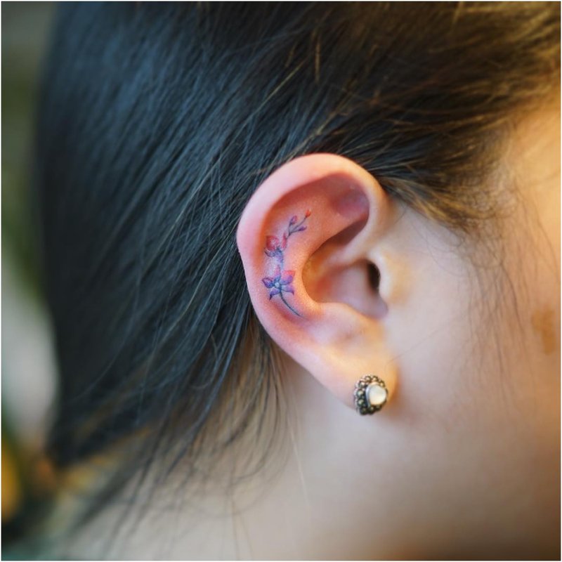 Tatouage d'oreille soignée