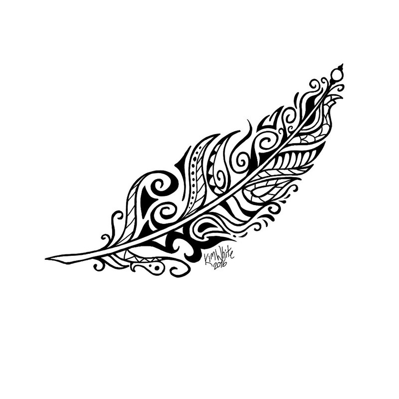 Plume - croquis pour tatouage